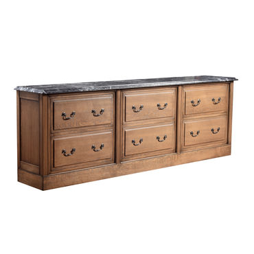 Bespoke 6 Drawer Marble Top Chest