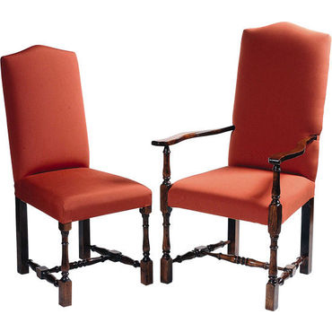 Elizabethan Turned Leg Upholstered Chair