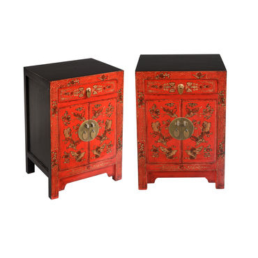 Pair of Bedsides - Red