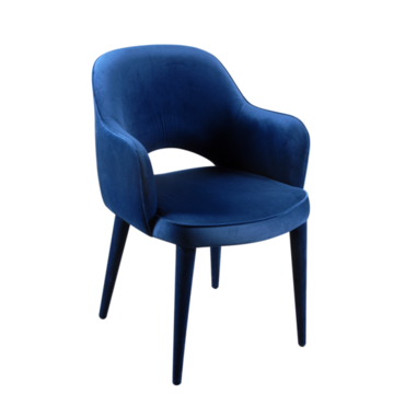 Highbury Blue Velvet Armchair