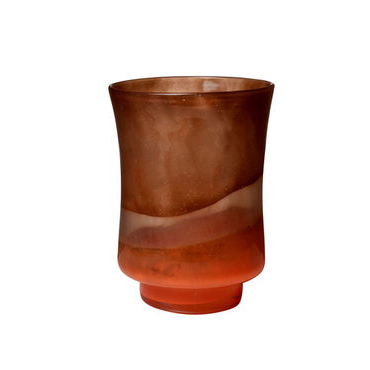 Incandescent Orange Small Glass Vase