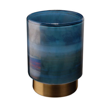 Blue Glass Candleholder