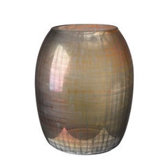 Brown checkered glass vase