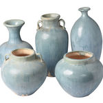 Round Blue Vase