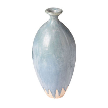 Tall thin neck blue Vase