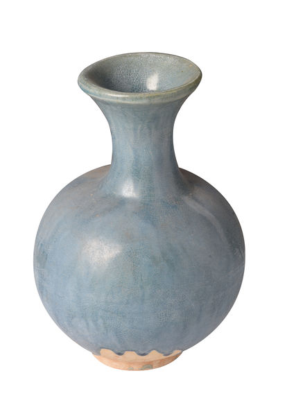 Round neck Blue Vase