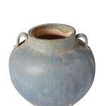 Round Blue pot with handles