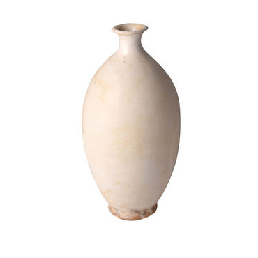 Tall thin neck White Vase
