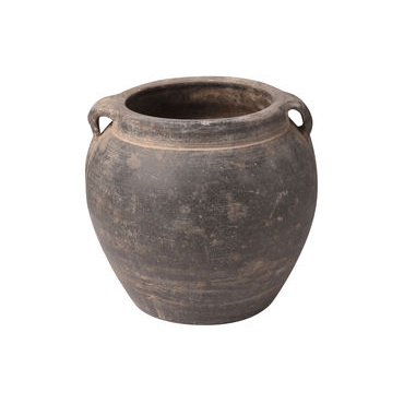 Small Old Black Terracotta Vase