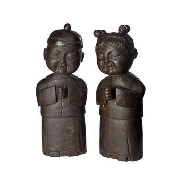 Set of Two Stone Statues