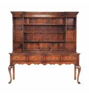 English Queen Anne dresser and rack