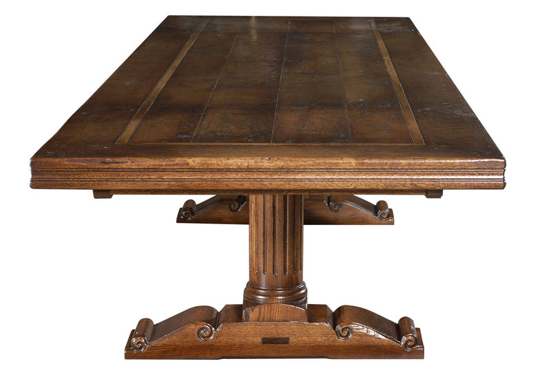 Pemberley Table with Chevron Leaves