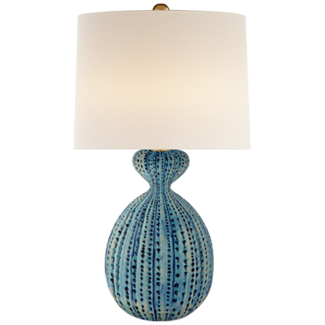 Gannet Table Lamp in pebbled aquamarine