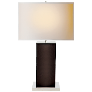 Dixon Tall Table Lamp in Espresso Leather