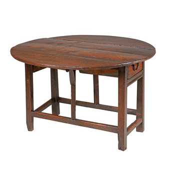 Primitive Oak Gateleg Side Table
