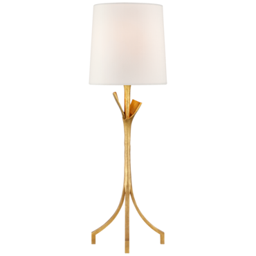 Fliana Table Lamp in Gild with Linen Shade